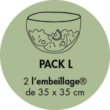 Charger l&#39;image dans la galerie, Pack L : le géant, idéal pour emballer les grands plats, beewrap français, étiquette